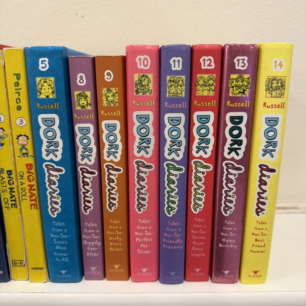 Dork Diaries Set Volumes 5, 8-14 by Rachel Renée Russell Goosebumps Babysitter's